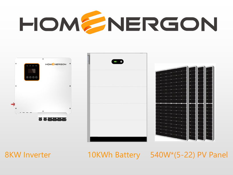 8kw three phase high voltage battery solar system